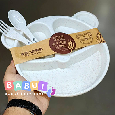 Baby Feeding Plate with Spoon & Fork