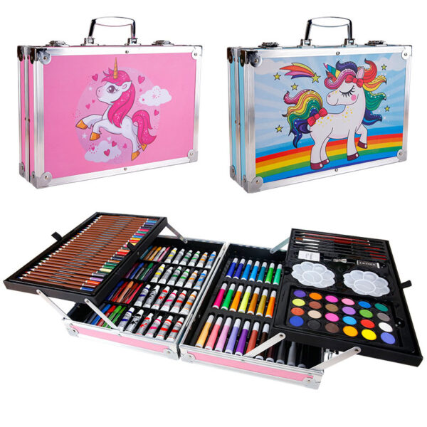 145 Pcs Unicorn Artist Color Set – Drawing, Sketch & Painting Box